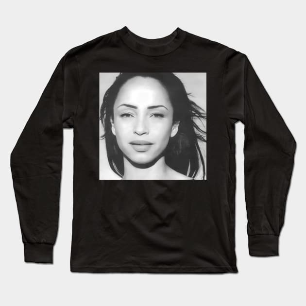 Sade Adu Vintage Singer Retro Tour Concert Long Sleeve T-Shirt by Garza Arcane